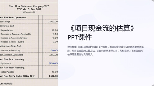 《项目现金流的估算》课件