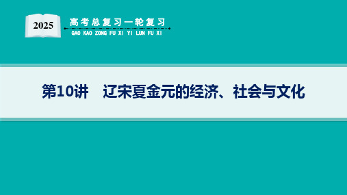 2025届高考总复习一轮复习历史(适用于新高考新教材)配套PPT课件 第3单元 辽宋夏金多民族政权的