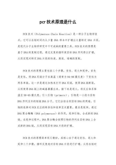 pcr技术原理是什么