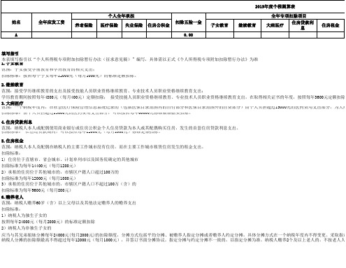 新个人所得税计算表