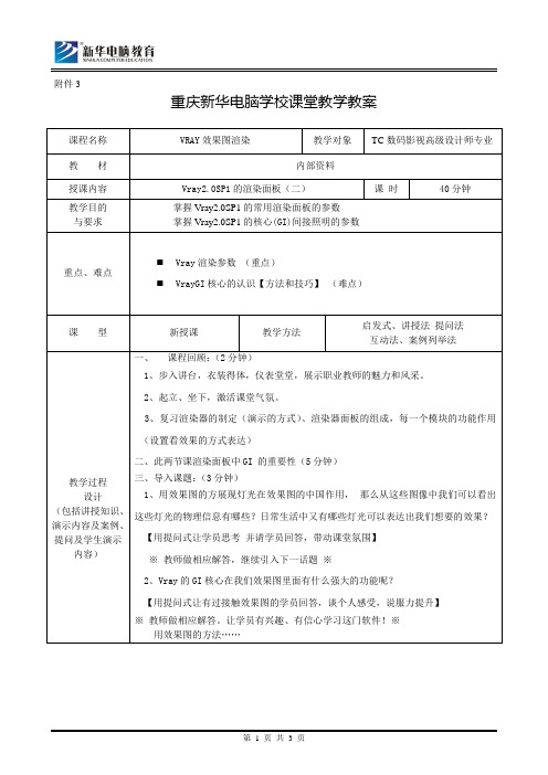 VRAY效果图渲染第3讲