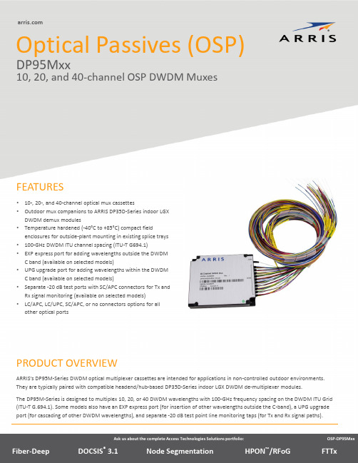 Arris DP95M-Series DWDM 光学复合物传输器系列说明书