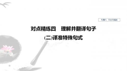 高考语文新增分大一轮人教通用版专题八 文言文阅读 对点精炼四(二)