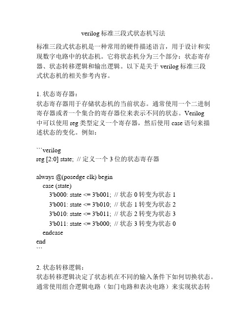 verilog标准三段式状态机写法