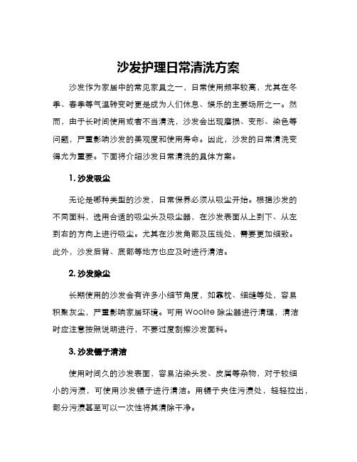 沙发护理日常清洗方案