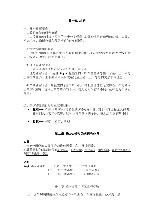 口腔正畸工艺技术重难点汇编参考资料