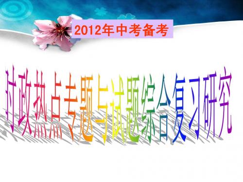 2012年中考时政热点专题与试题综合复习研究