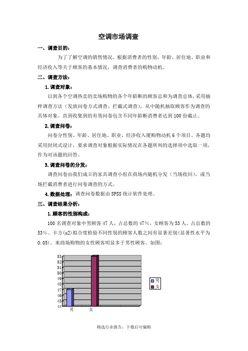 [行业报告]空调市场调研报告