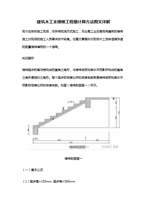 建筑木工支楼梯工程量计算方法图文详解