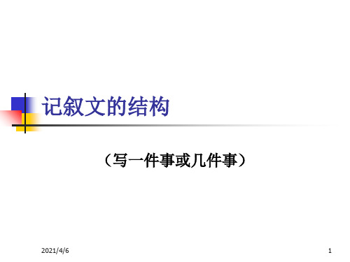 记叙文一件事的结构-演示文稿