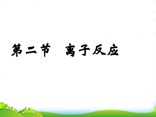 人教版高中化学必修一第二章第二节离子反应 课件(共35张PPT)