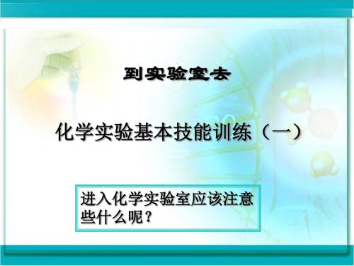 鲁教版五四制八年级化学课件化学实验基本技能训练一