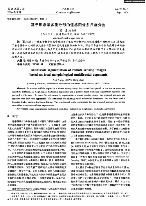 基于形态学多重分形的遥感图像多尺度分割