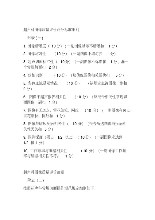 超声科图像质量评价评分标准细则-精选.pdf