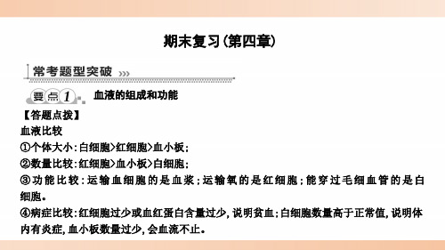 人教版七年级生物下册 期末复习(第四章)