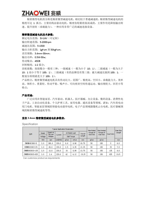 精密微型电机