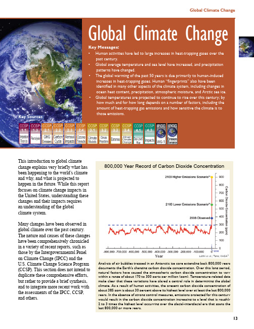 Global climate change(全球气候变化)