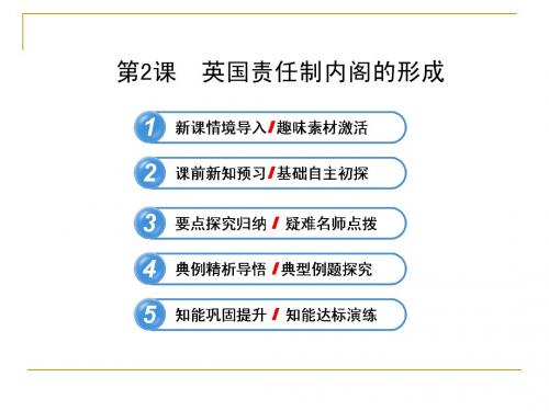 4.2 英国责任制内阁的形成 课件(人教版选修2)