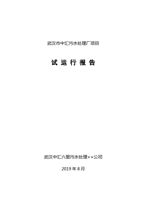 污水处理厂试运行报告-共8页