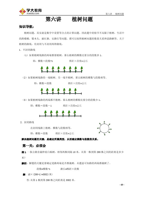 第六讲植树问题