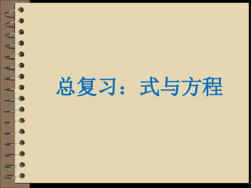 六年级数学下册课件-6.1.3式与方程 - 冀教版(共14张PPT)