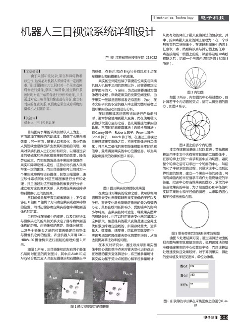 机器人三目视觉系统详细设计