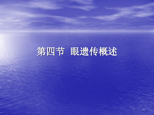 眼遗传概述全篇