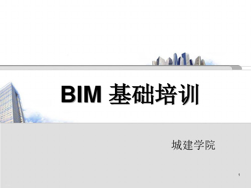 BIM基础培训教材(PPT36页)