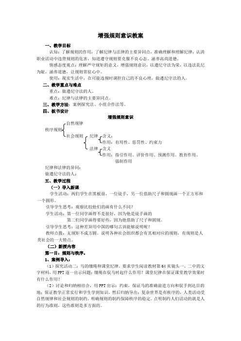 增强规则意识教案