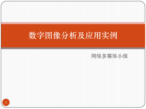 数字图像分析及应用ppt课件