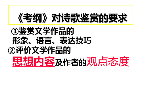 鉴赏古代诗歌思想内容评价观点态度