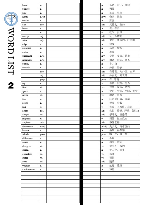 (完整word版)高中英语乱序词汇(俞敏洪编著),检测2