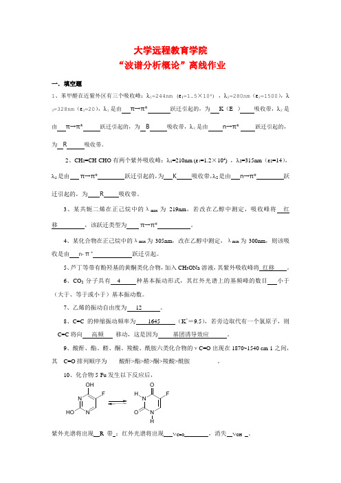 波谱分析概论_离线作业111