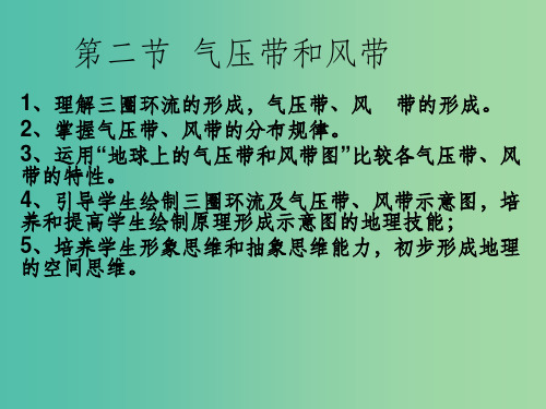 高中地理 22气压带和风带课件 新人教版必修1