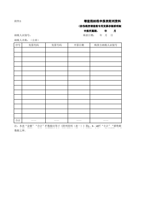 电子版一般纳税人增值税申报表及附表