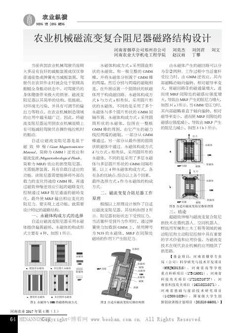 农业机械磁流变复合阻尼器磁路结构设计