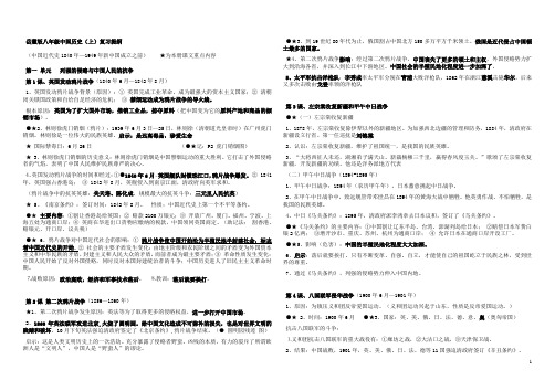 八年级上册岳麓版历史复习