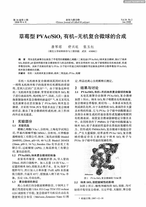 草莓型PVAc／SiO2有机-无机复合微球的合成