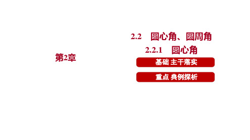  2.2.1 圆心角   课件 2024-2025学年 湘教版数学九年级下册