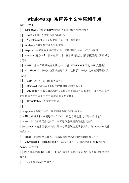 windows_xp系统各个文件夹和作用