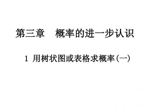 《用树状图或表格求概率(1)》参考课件