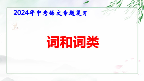 2024年中考语文专题复习：词和词类 课件30张