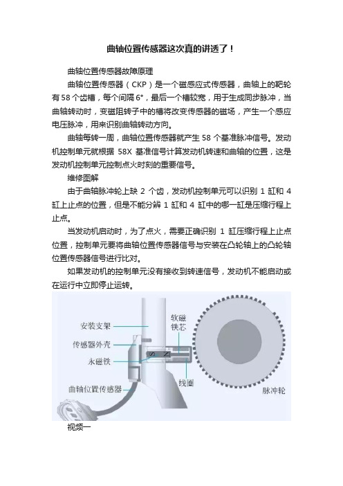 曲轴位置传感器这次真的讲透了！