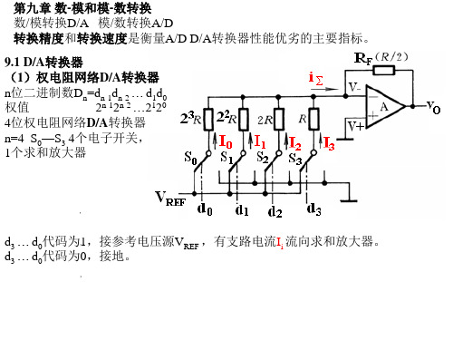 第九章数-模和模-数转换数模转换DA模数转换AD转换精度