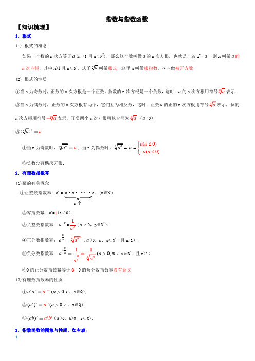 指数运算及指数函数