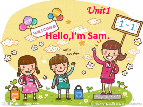 剑桥少儿英语一级上册unit1Hello-I'm-SamPPT课件