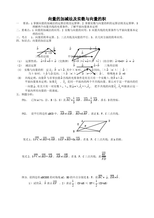 向量的加经典练习题