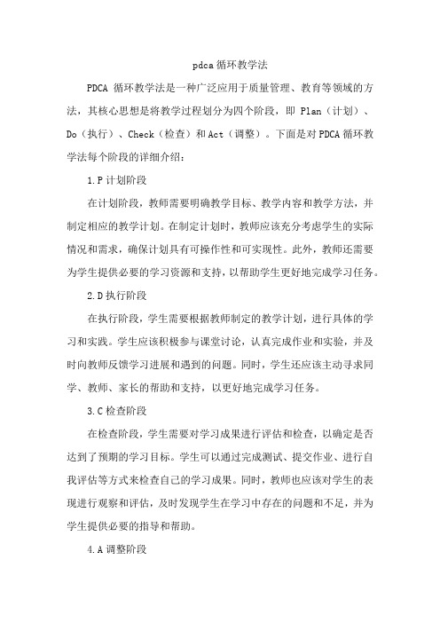 pdca循环教学法