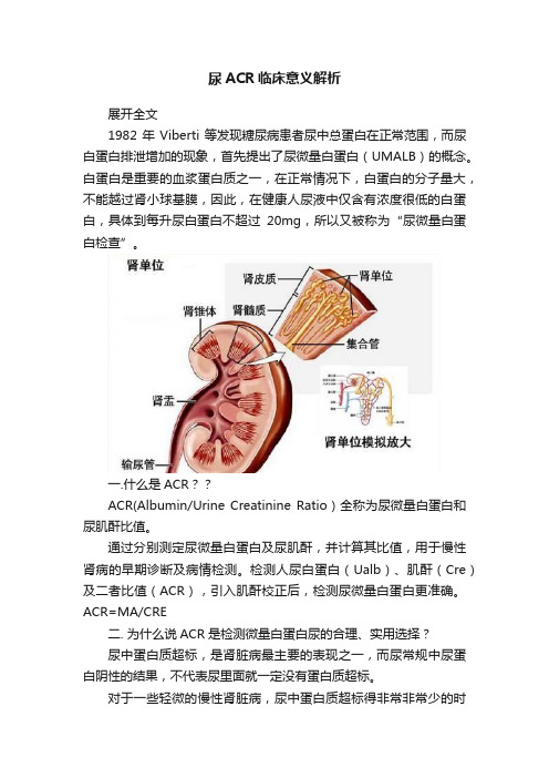 尿ACR临床意义解析