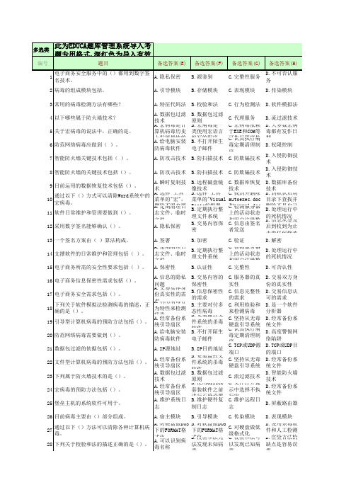 2 电子商务安全管理 多选